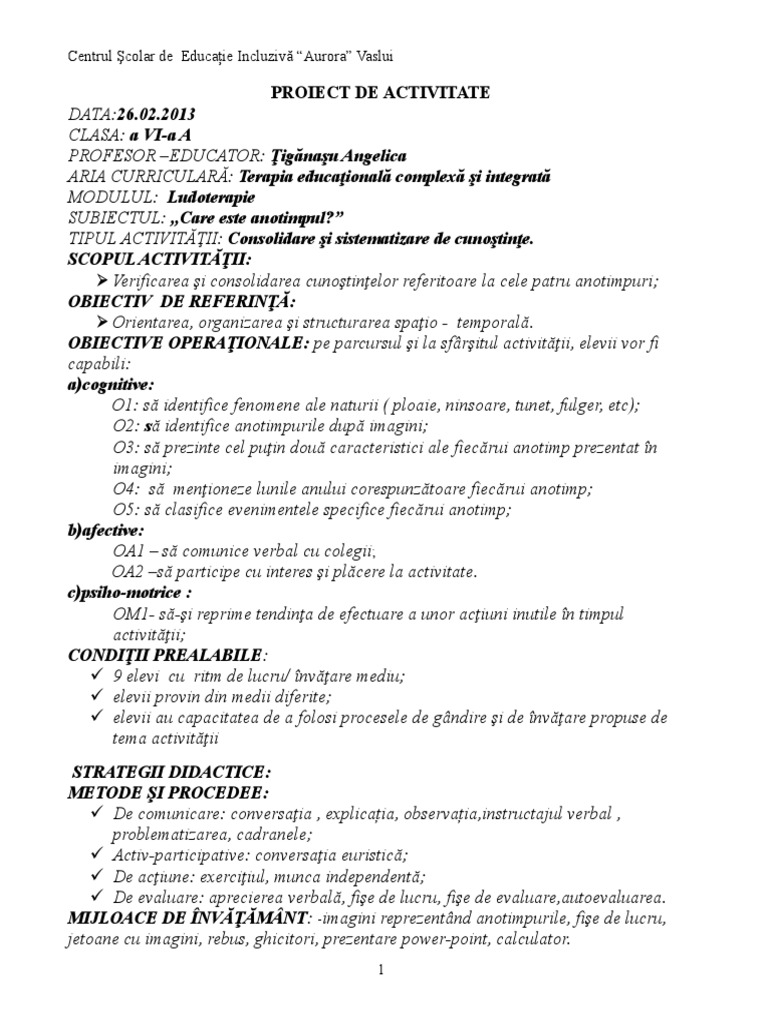 Centrul Scolar De Educatie Incluziva Aurora Vaslui