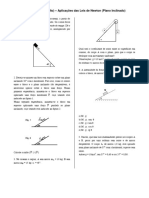 Lista de Exercícios Newton Plano Inclinado