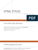 HTML Styles: Presented by Ali Raza