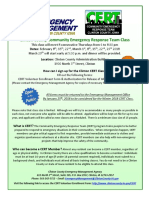 CERT Flyer - Winter 2018