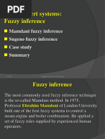 Fuzzy Expert Systems: Fuzzy Inference: Mamdani Fuzzy Inference Sugeno Fuzzy Inference Case Study