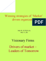 Winning Strategies of Market Driving Organization L1