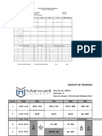 W.E Date:-Division-: Department of Chemical Engineering Faculty of Technology Class Room: - Semester: - Class Coodinator