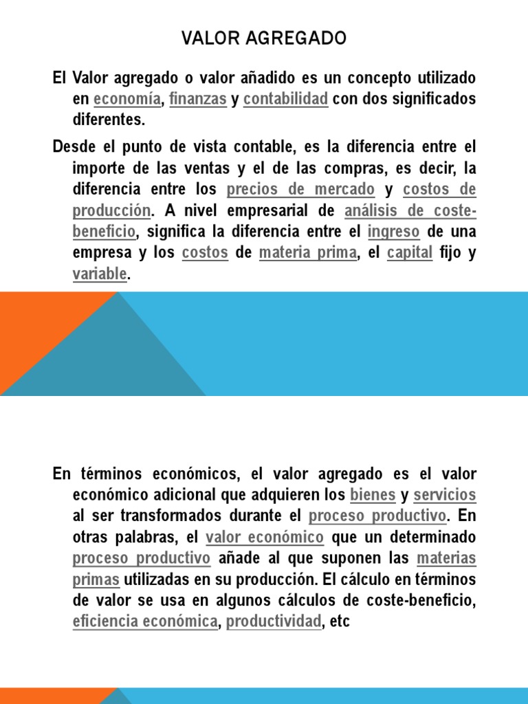 Valor Agregado | PDF | Valor añadido | Valor (economía)
