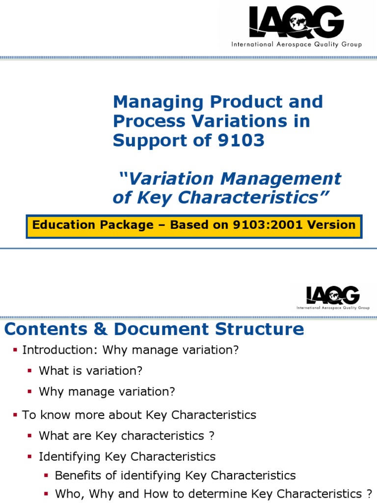 AS9103 Key Char Variation PDF | PDF | Reliability Engineering | Industries