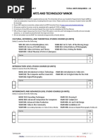 Arts and Technology Minor: CATALOG TERM: 2004 2017 Total Units Required 21