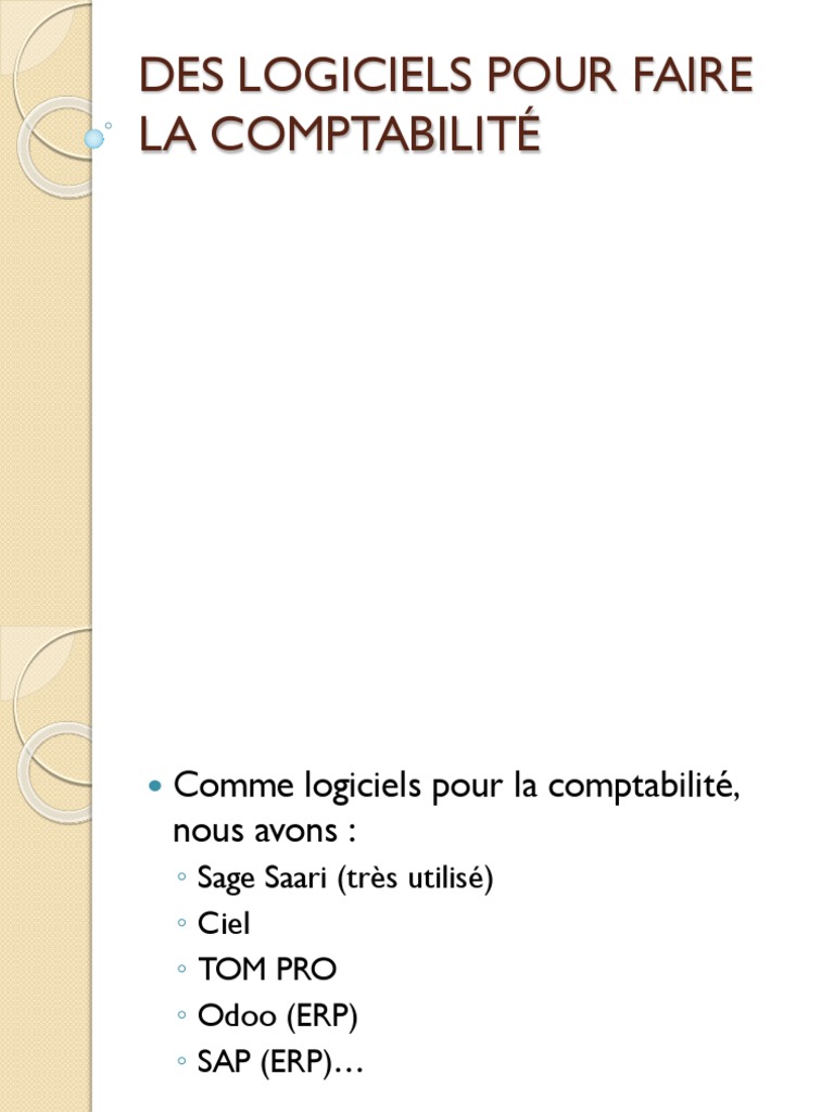 Des Logiciels Pour Faire La Comptabilité | PDF