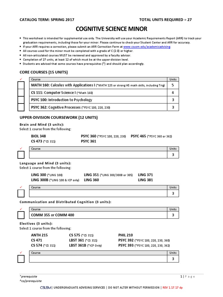 Mcgill Comp Sci Minor _ Degree Planning Guide: Requirements – QCGD