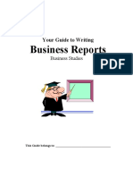 How to write a business report activities