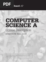 Ap Computer Science A Course Description PDF