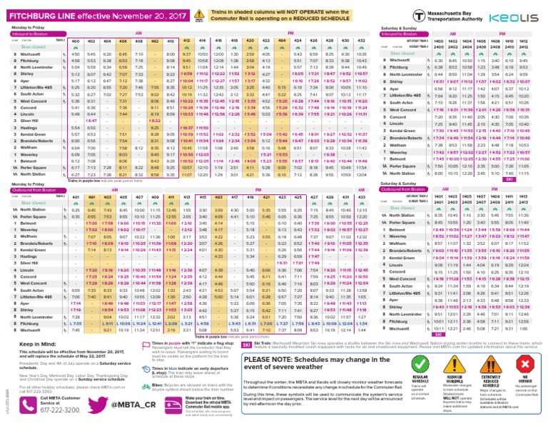 Missing the Train? Master the Commuter Rail Fitchburg Line Schedule to Save Your Commute