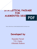 Statistical Package FOR Augmented Designs: Indian Agricultural Statistics Research Institute, New Delhi-110012