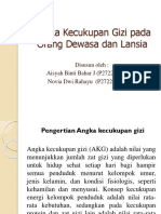 Angka Kecukupan Gizi Pada Orang Dewasa Dan Lansia