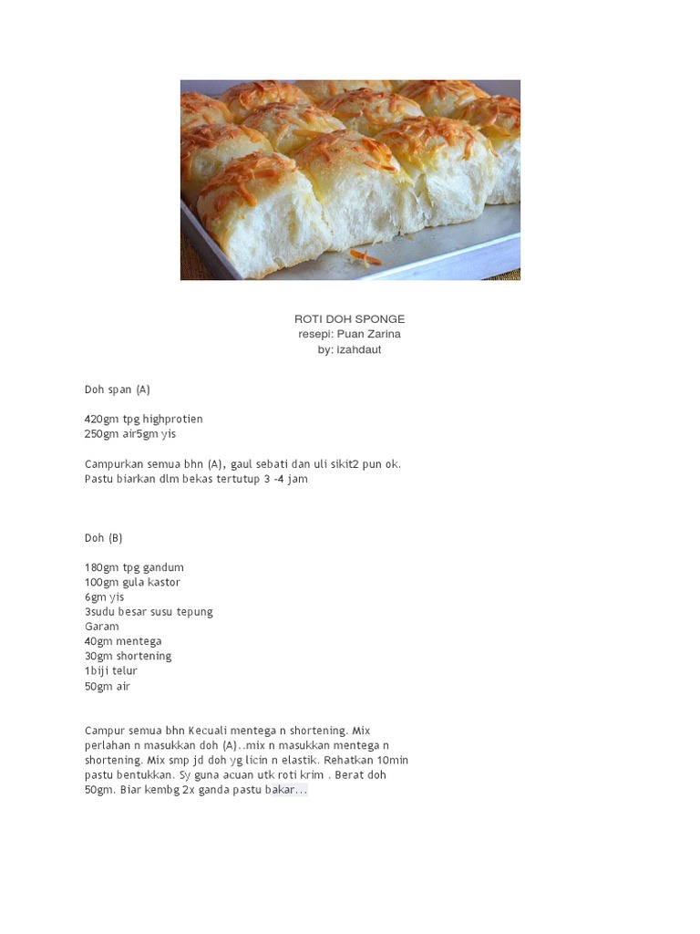 Roti Doh Sponge | PDF