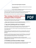 16 Tips Menjaga Kesehatan Mata Bagi Pengguna Komputer