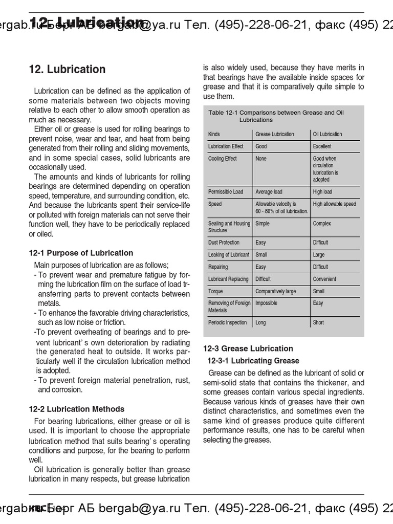 Grease Lubrication Guide for Bearings | PDF | Bearing (Mechanical ...