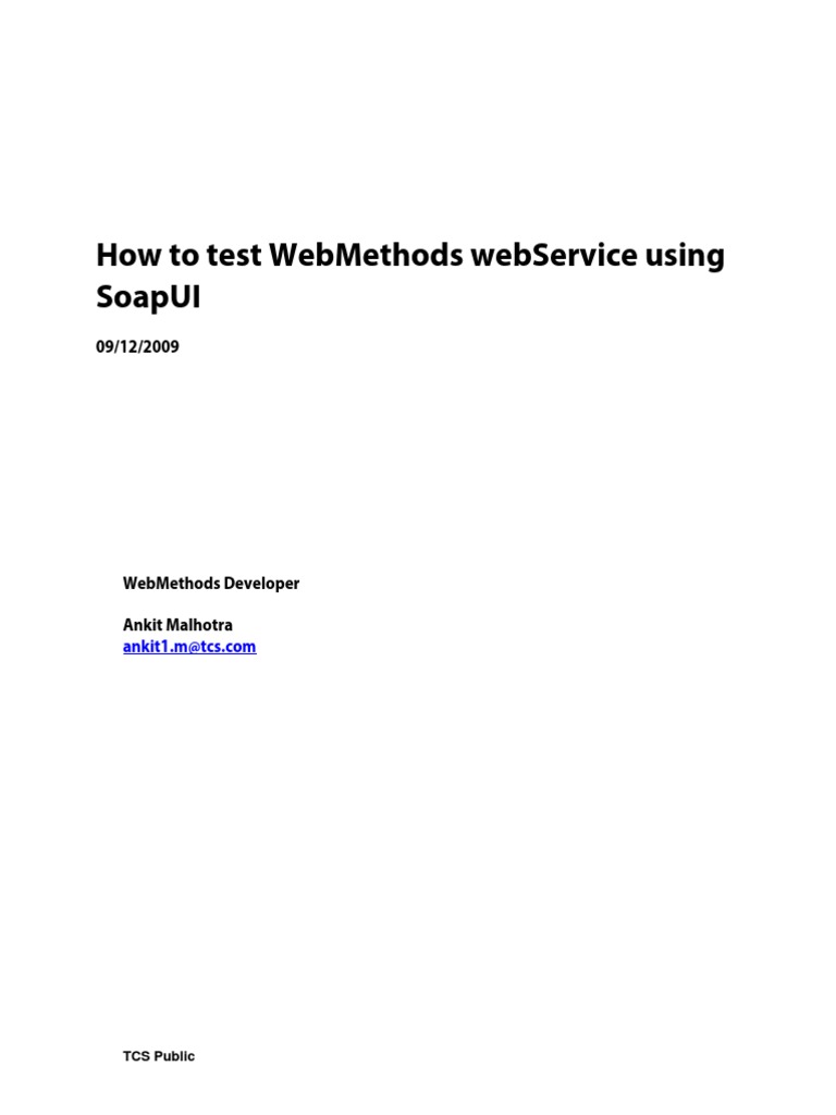How To Test Webmethods WebService | PDF | Web Service | World Wide Web