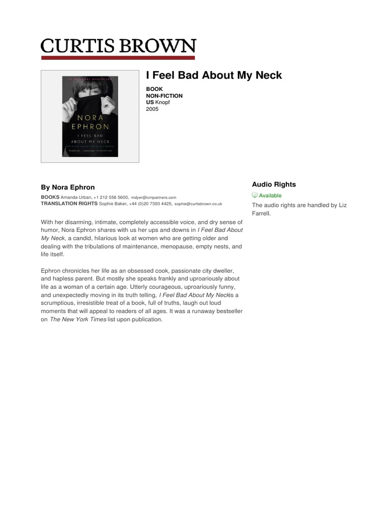 I Feel Bad About My Neck PDF