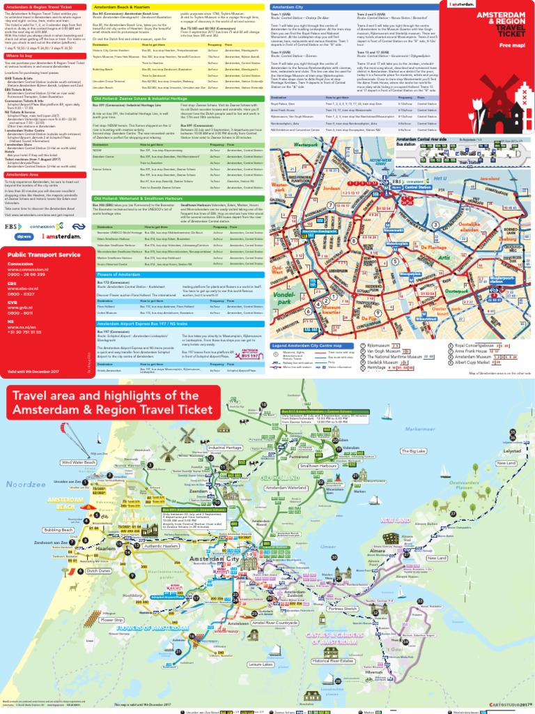 Amsterdam Region Travel Ticket 2017 Amsterdam Public