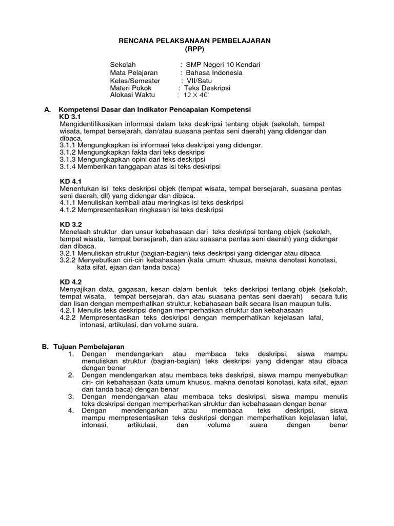 Struktur Teks Deskripsi Dalam Bahasa Indonesia Berbagi Struktur