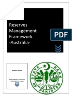 Reserve Managment Framwork - Australia