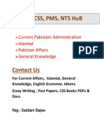 Islamiat, GK, Pakistan Affairs & Current Pakistani Administration