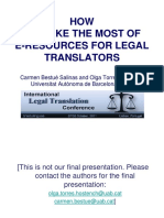 E-RESOURCES For Legal Translations