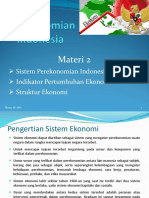 2 TM - Sistem Perekonomian Indonesia Pertumbuhan Ekonomi Dan Struktur Ekonomi