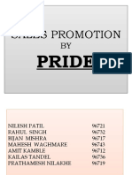 Sales Promotion Sales Promotion: Pride Pride