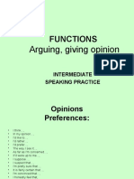 Arguing Giving Opinion Phrases