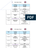 NEW ESL July Schedule