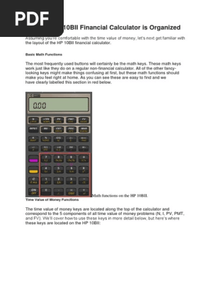 Financial Calculator Hp