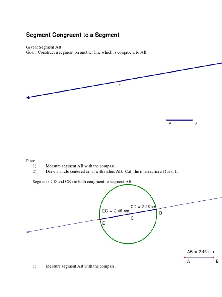 Constructing Congruent Segments | PDF | Angle | Elementary Geometry