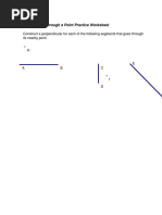 Construction of Perpendicular Bisector - Worksheet