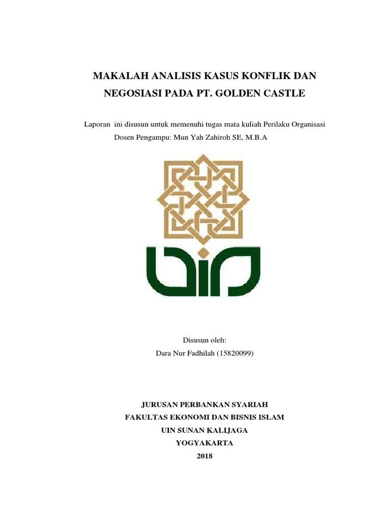 Makalah Kasus Dalam Organisasi Docx