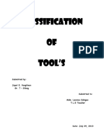 Classification of Tool's