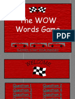 The Wow Words Game: Players, Start Your Engines