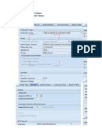 Process Order 40 1 Process Order Category 10 2 Production Order Category Order Dependent Parameters