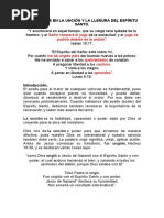 Ministerios en La Unción y La Llenura Del Espíritu Santo