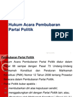 Hukum Acara Pembubaran Parpol