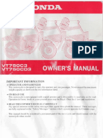 Honda VT750CD ACE Operators Manual