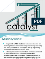 Catalyst of UA&P (Major Major Activities)
