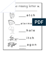 Phonics W Worksheet