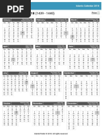 Islamic Calendar 2018 - Hijri Calendar 2018 Events Holidays - IslamicFinder