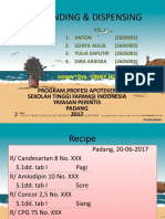 Compounding & Dispensing: Program Profesi Apoteker Sekolah Tinggi Farmasi Indonesia Yayasan Perintis Padang 2017