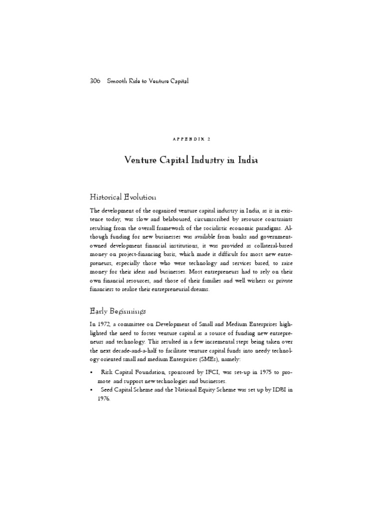 Evolution of India's Venture Capital Industry | PDF | Venture Capital ...