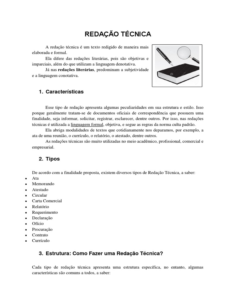 Apostila de Português e Redação Técnica, PDF