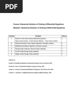 Numerical Methods For ODE and PDE