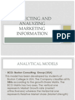 Collecting and Analyzing Marketing Information