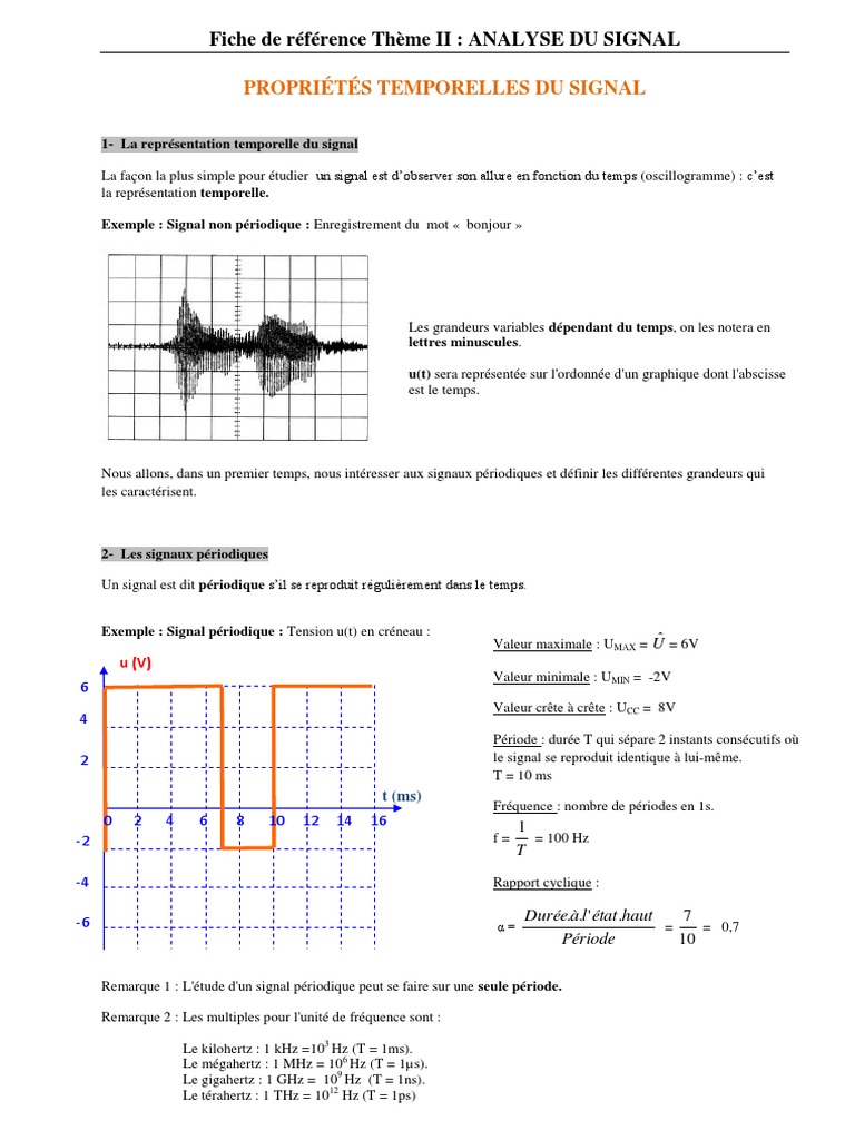 Valeur Efficace des Signaux Périodiques PDF Courant alternatif — free download